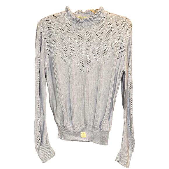 Vintage Bellocci By Kenneth Too Blue Long Sleeve Knit Sweater - Picture 1 of 8